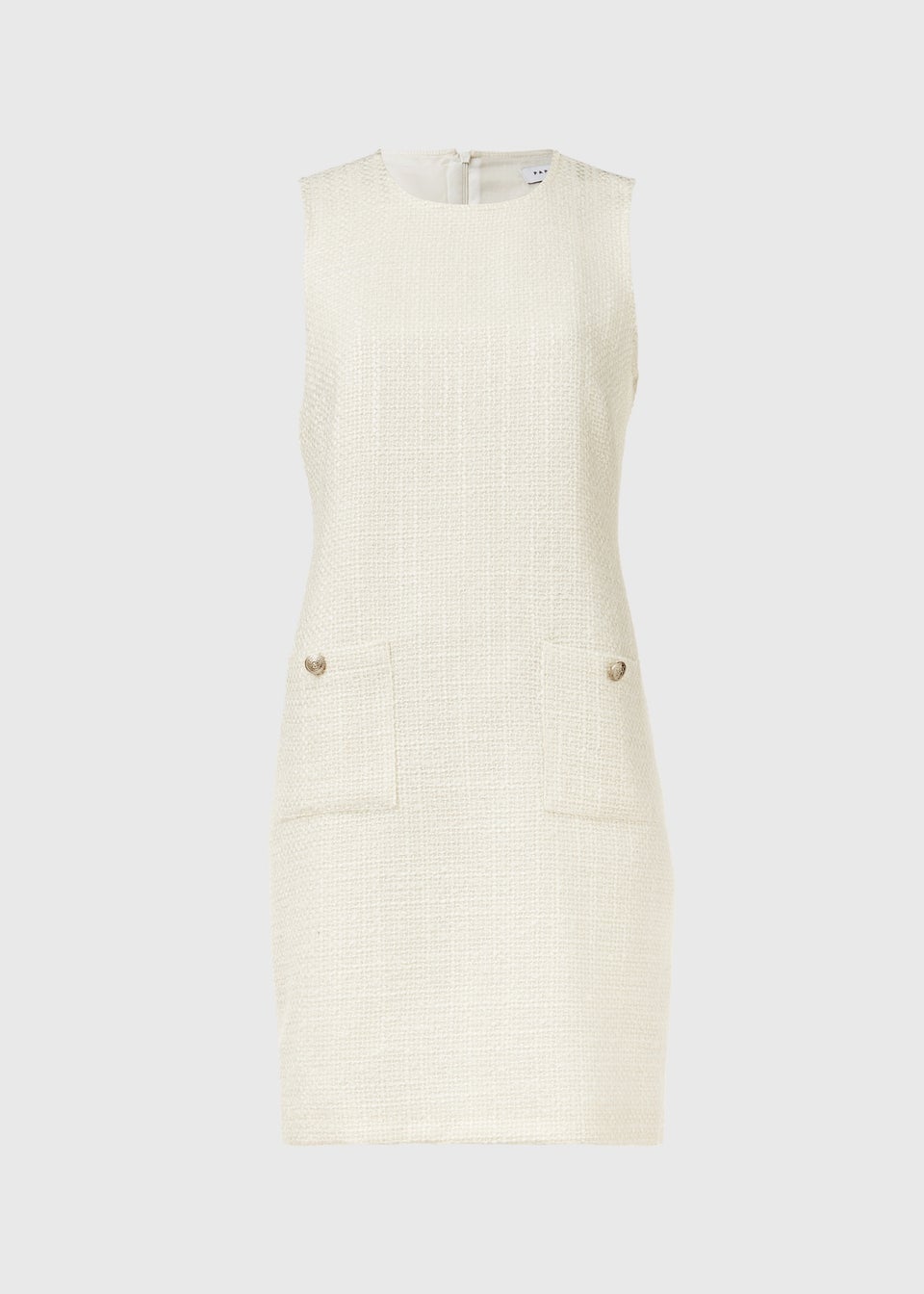 Ivory Boucle Pinafore Dress - Matalan
