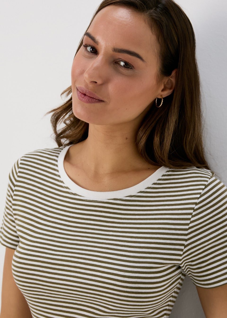 Khaki Stripe Perfect T-Shirt