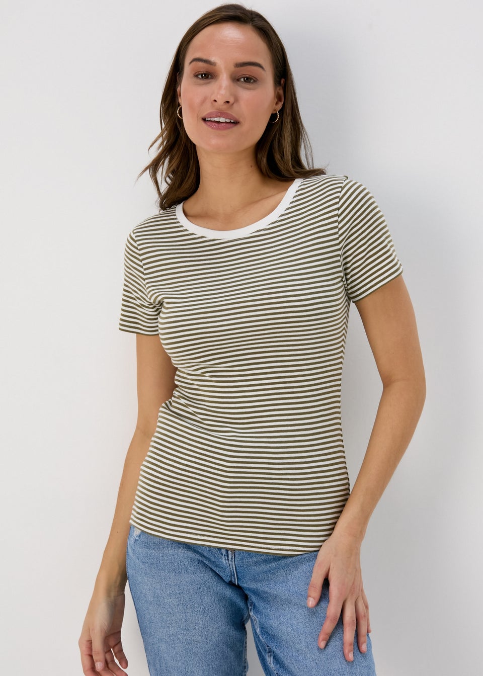 Khaki Stripe Perfect T-Shirt