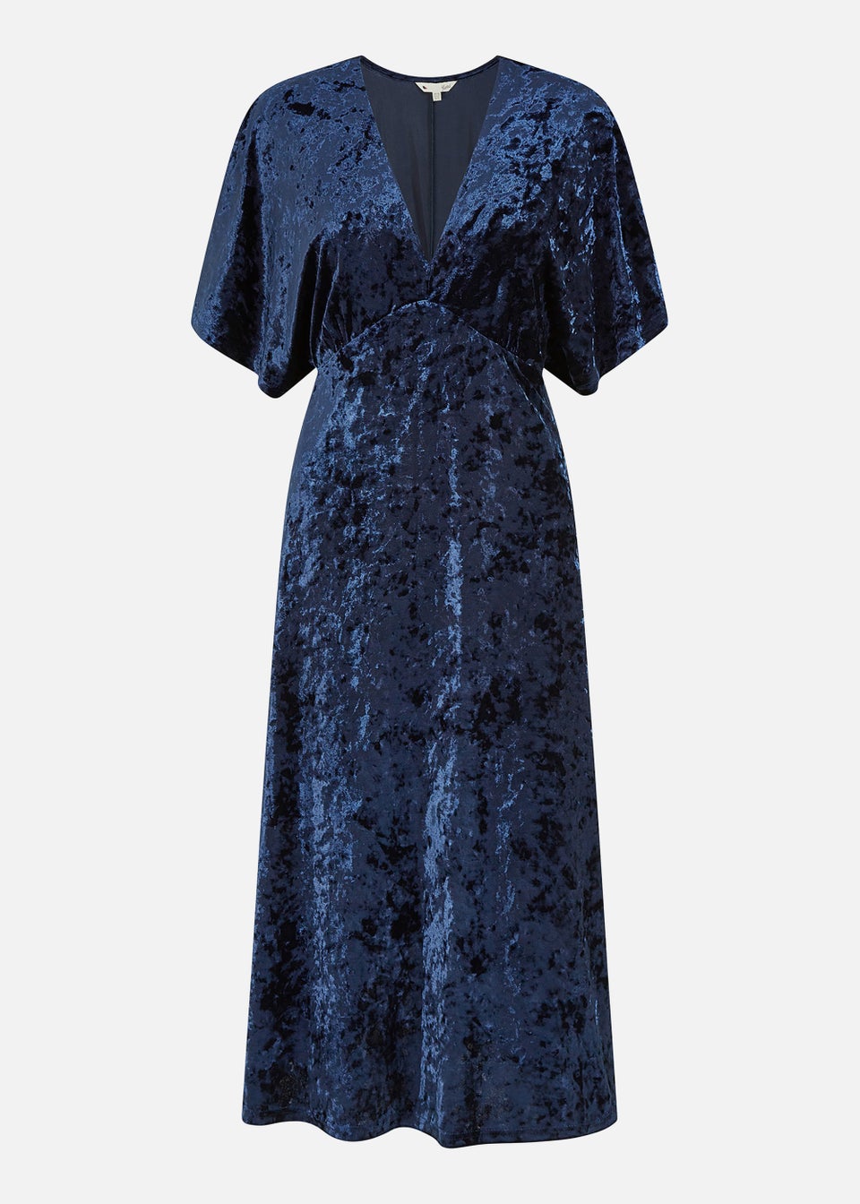 Yumi Navy Velvet Kimono Midi Dress