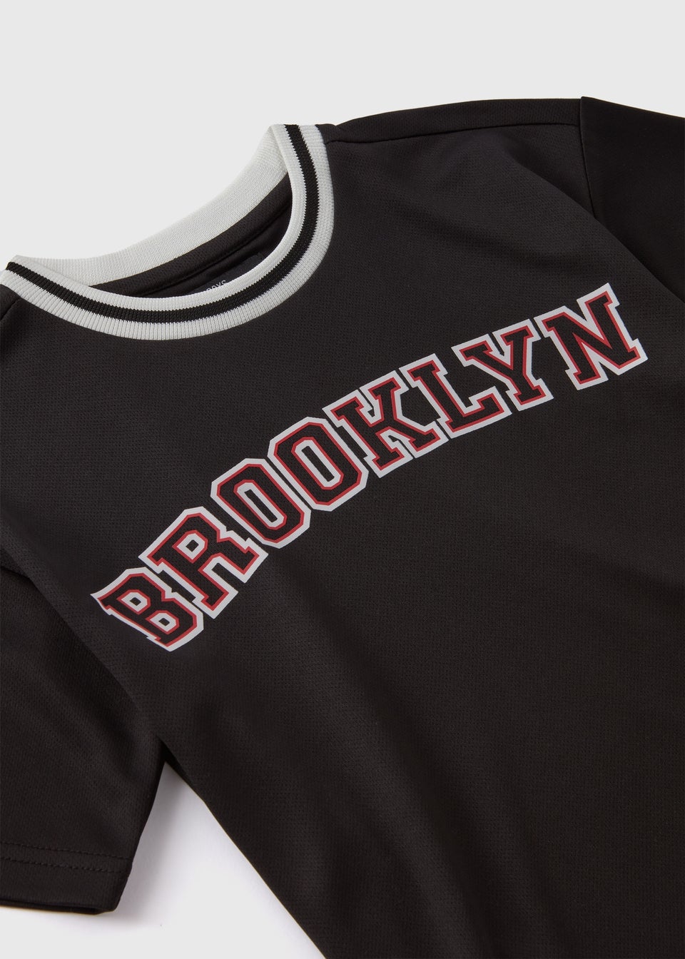Boys Black Basket Ball T-Shirt & Shorts Set (7-12yrs)