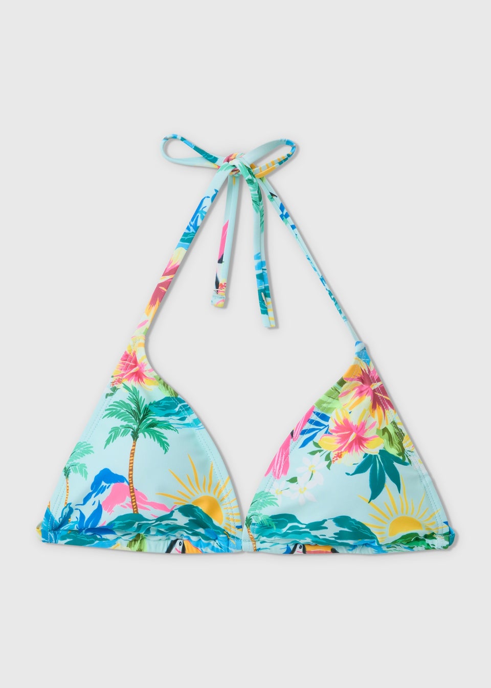 Multicolour Triangle Bikini Top
