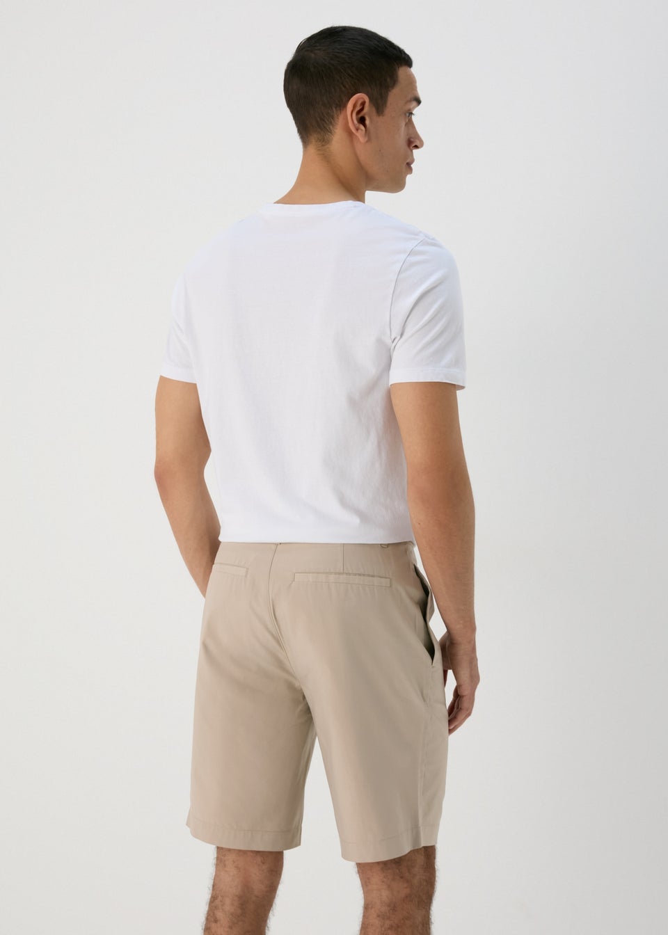 Stone Pleated Chino Shorts