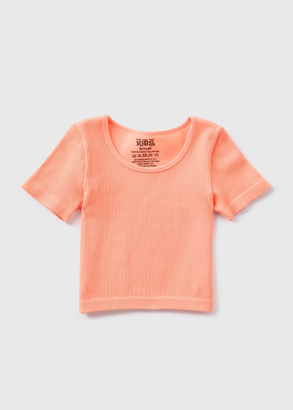Girls Coral Seamless Ribbed T-Shirt (7-15yrs)