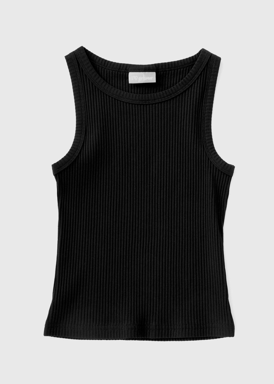 Girls Black Ribbed Vets 7 15yrs Matalan