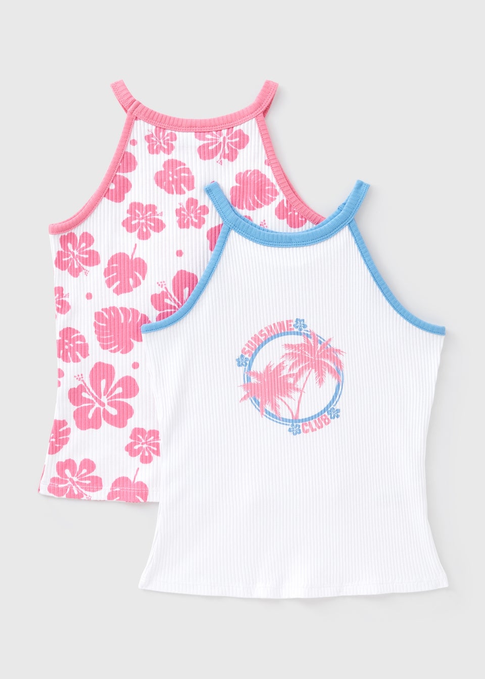 Girls 2 Pack Pink Tops (7-13yrs)