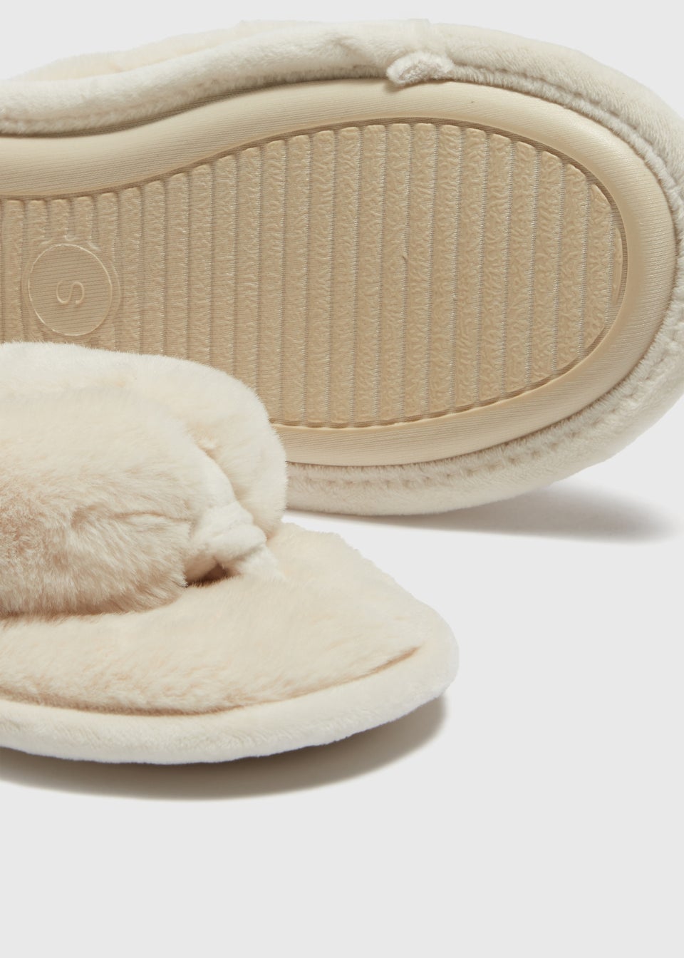 Cream Fur Slippers