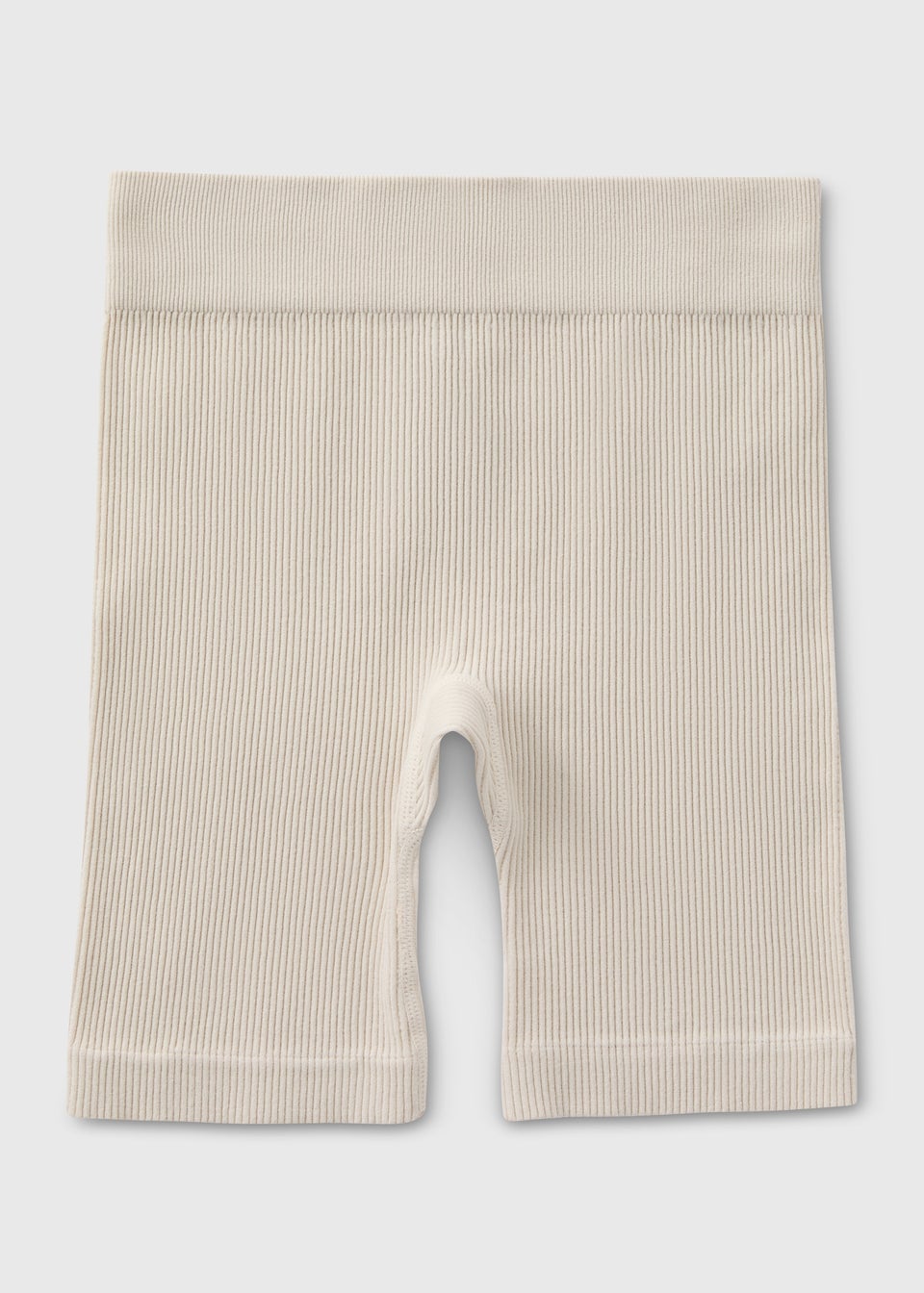 Girls Cream Seamless Ribbed Shorts (7-15yrs)