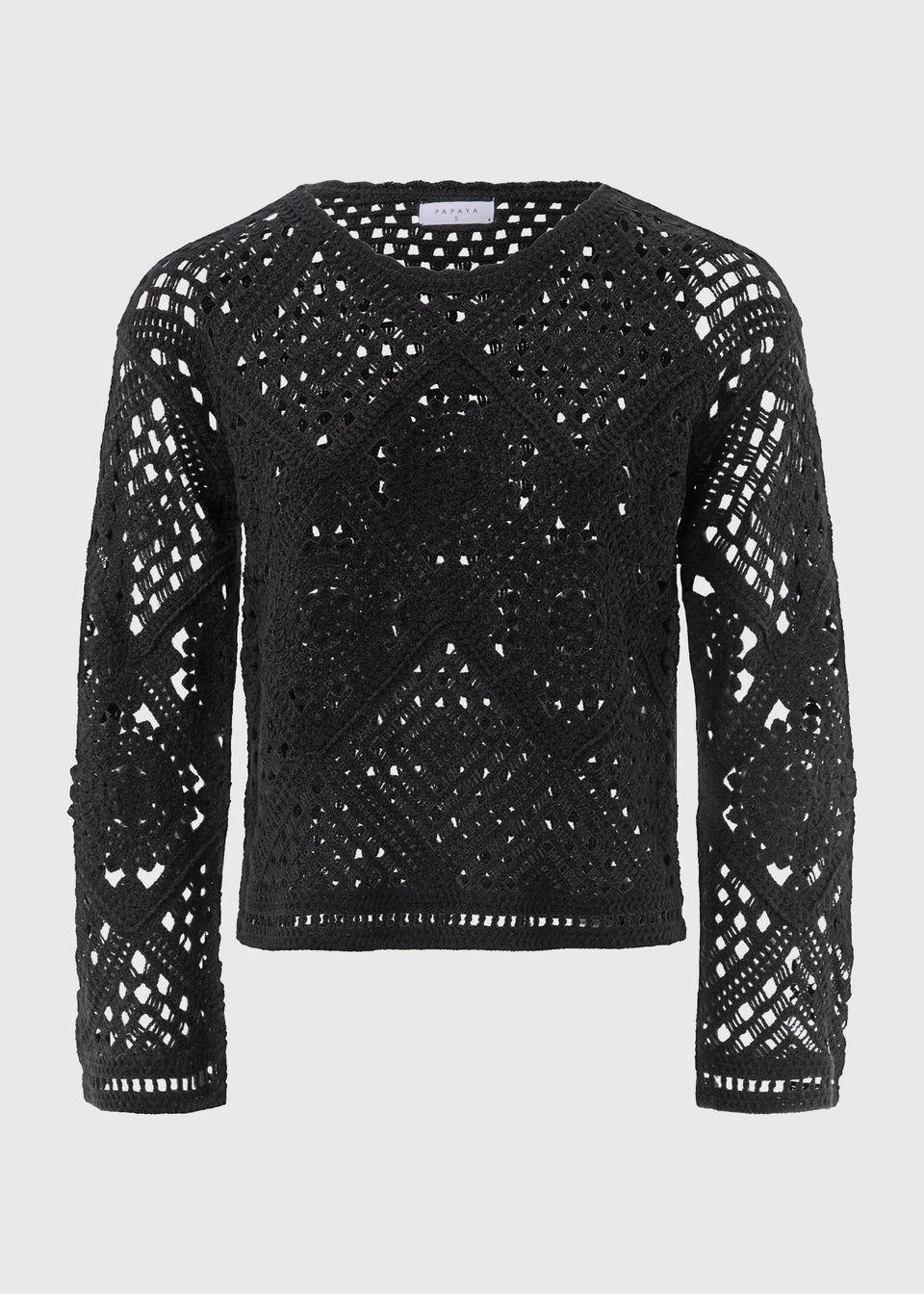 Black Crochet Top