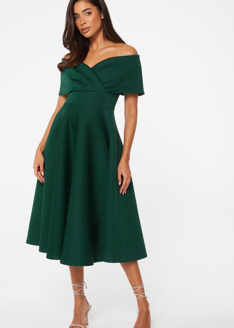 Green bardot dress top quiz