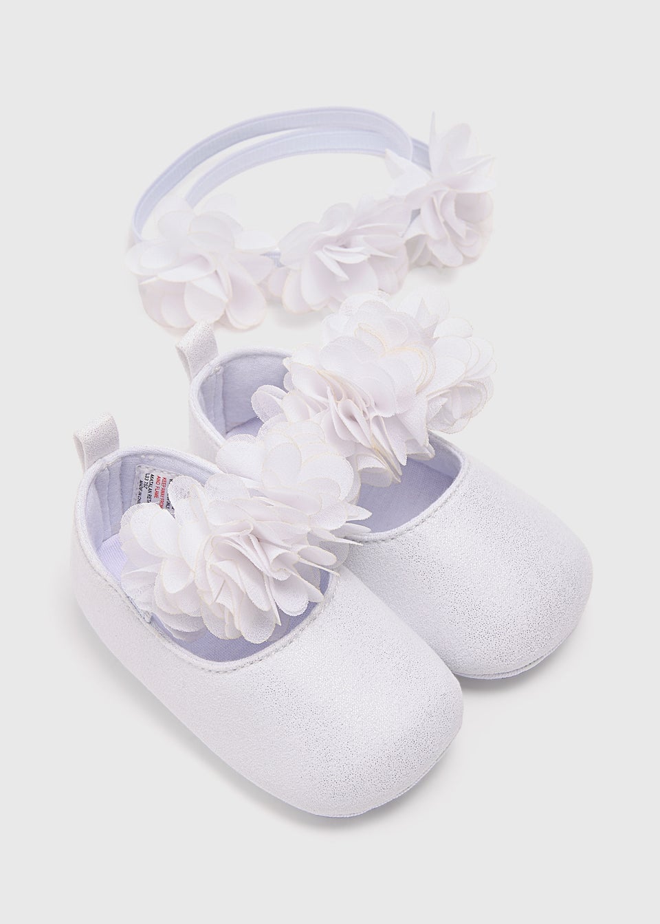Baby White Shoes & Head Band Gift Set (Newborn-18mths)