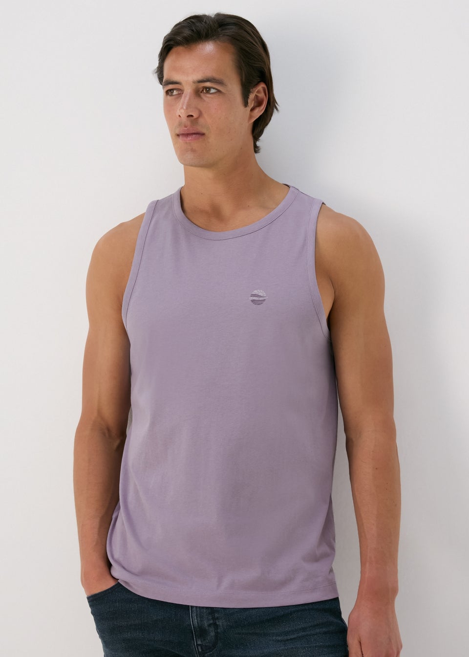 Lilac  Jersey Ringer Vest