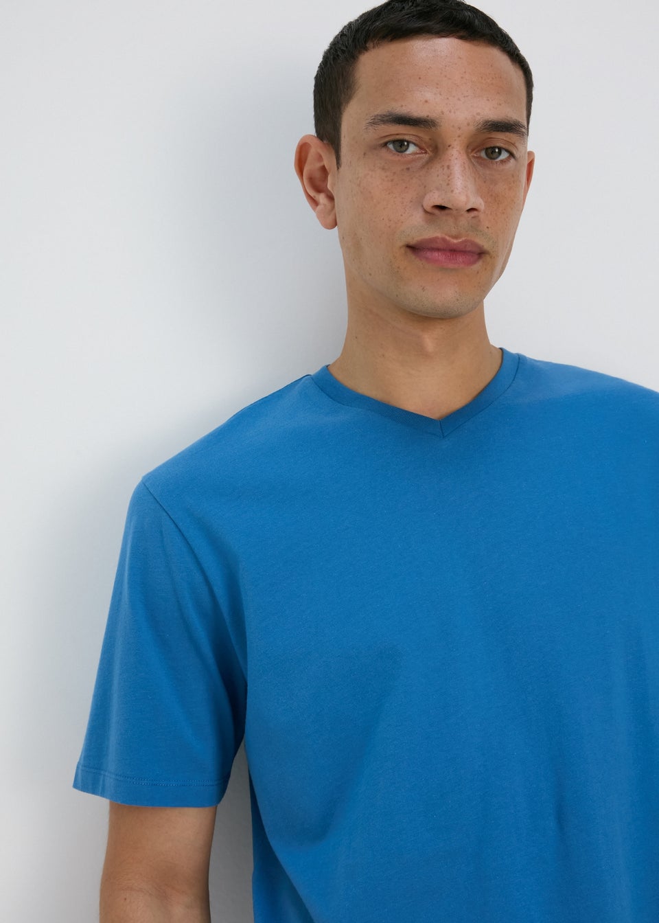 Bright Blue Essential V Neck T-Shirt