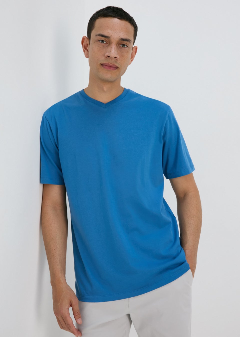 Bright Blue Essential V Neck T-Shirt