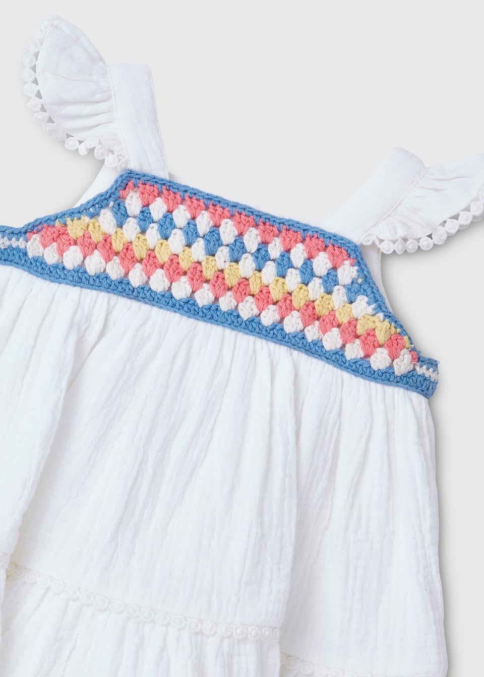 Baby White Crochet Swing Dress (Newborn-23mths)