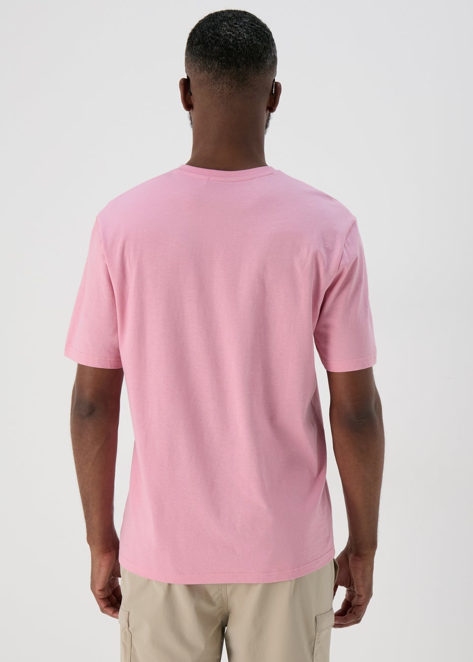 Pale Pink V Neck T-Shirt