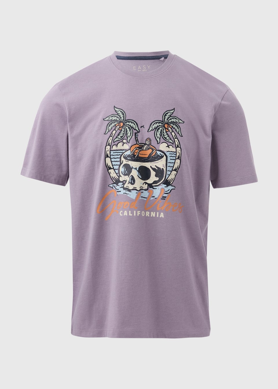 Lilac Good Vibes Skull T-Shirt