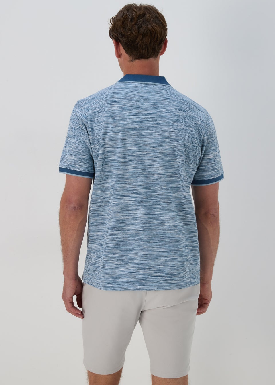 Lincoln Blue Space Dye Polo Shirt
