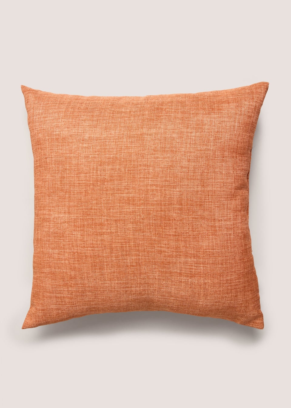 Orange linen look cushion (43cm x 43cm)