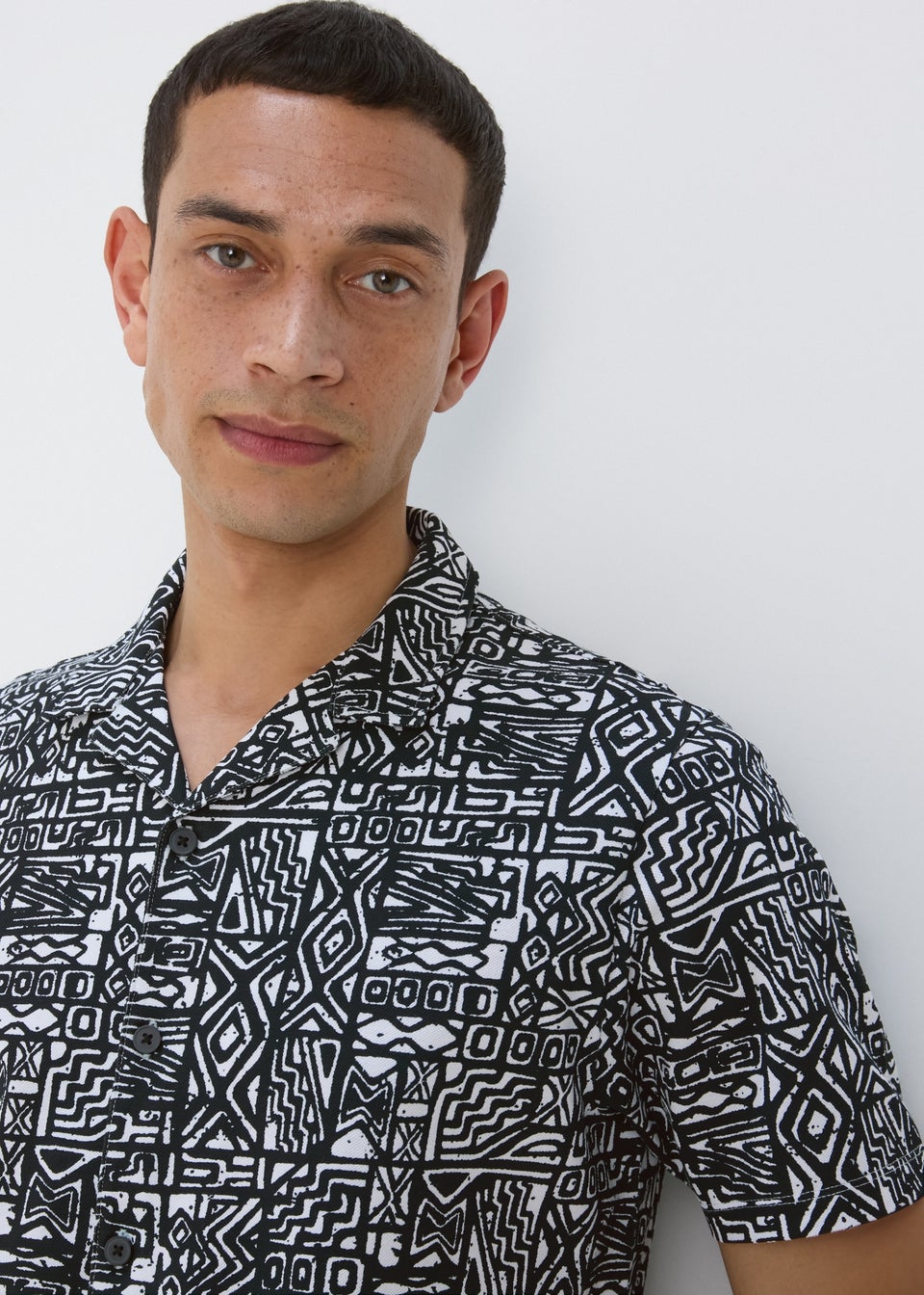 Aztec Print Black Jersey Shirt