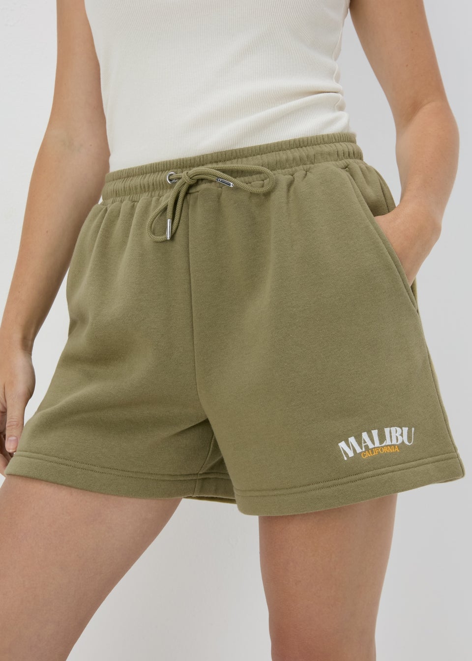 Khaki Malibu Collegiate Shorts