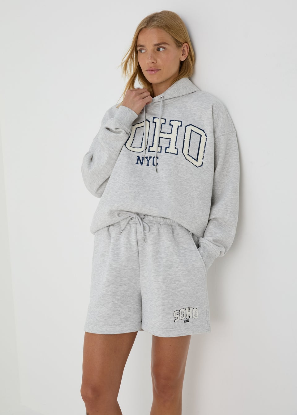 Grey Collegiate Shorts