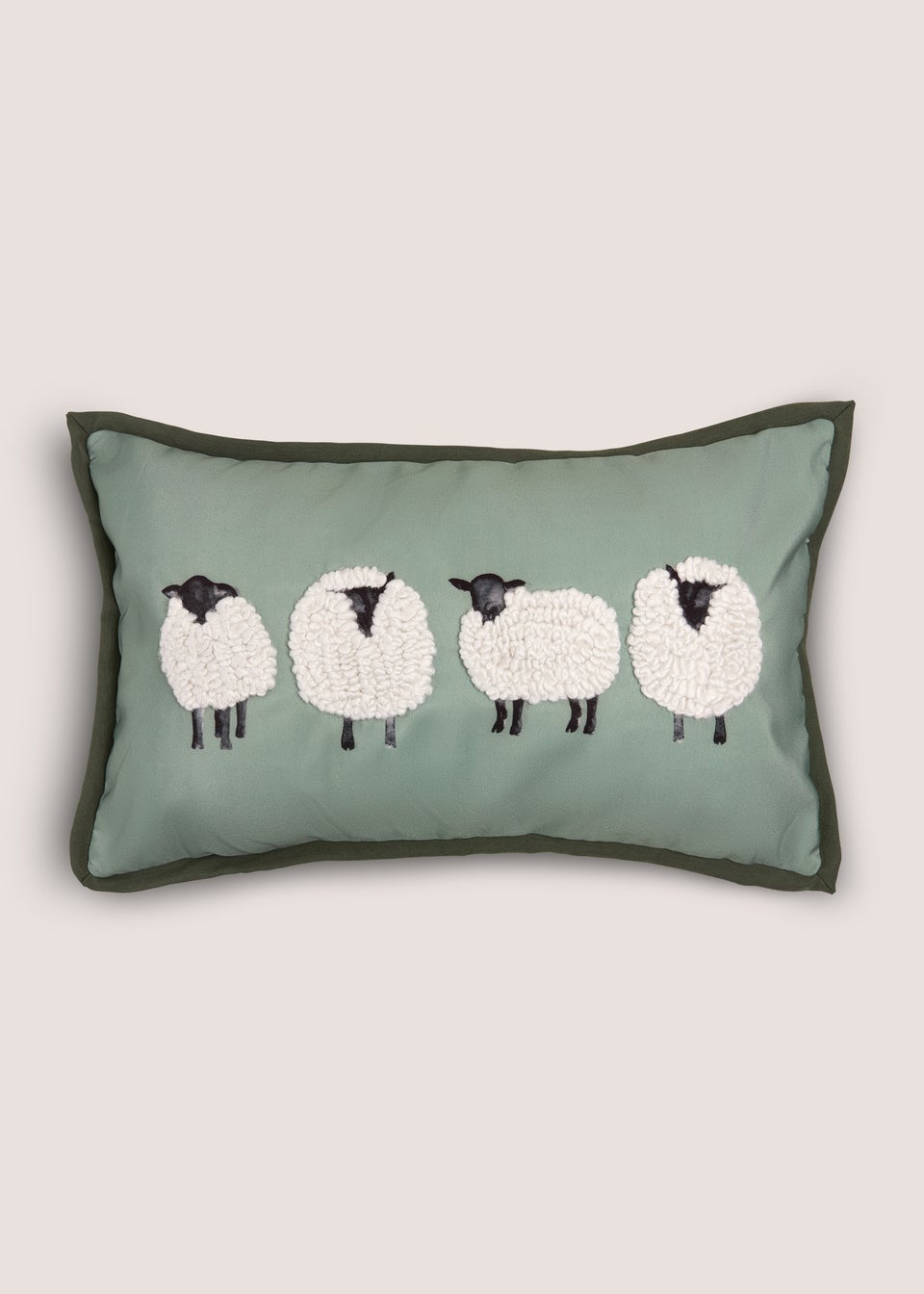 Green Tufted Sheep Cushion (30cm x 50cm)