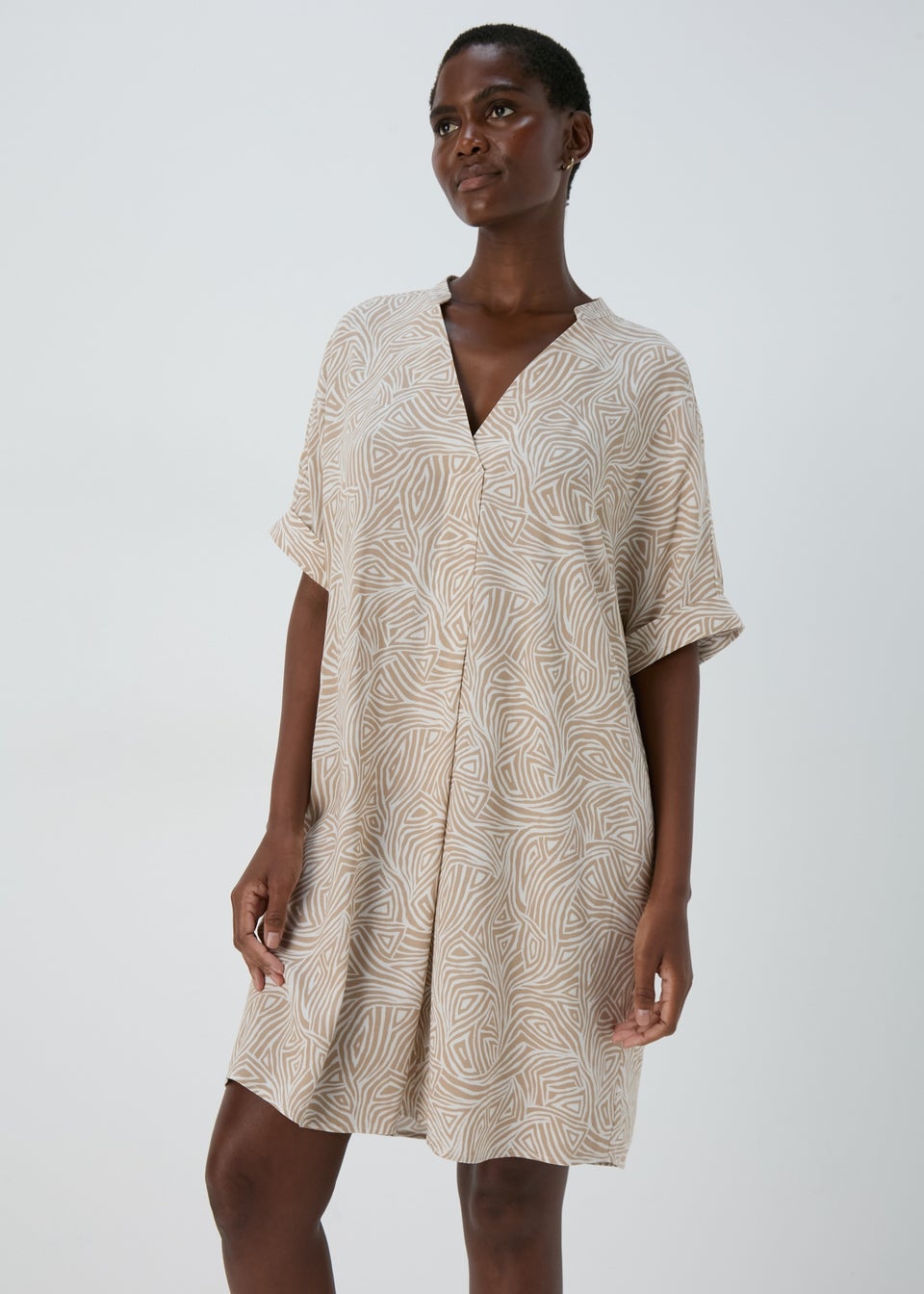 Et Vous White Geo Print Tunic Dress