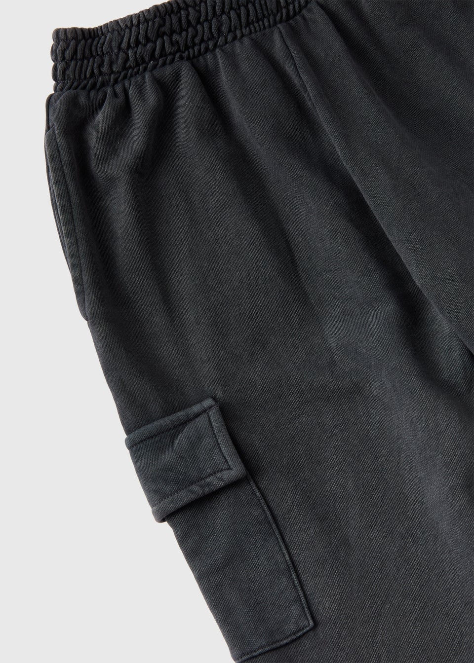 Black loopback cargo joggers sale
