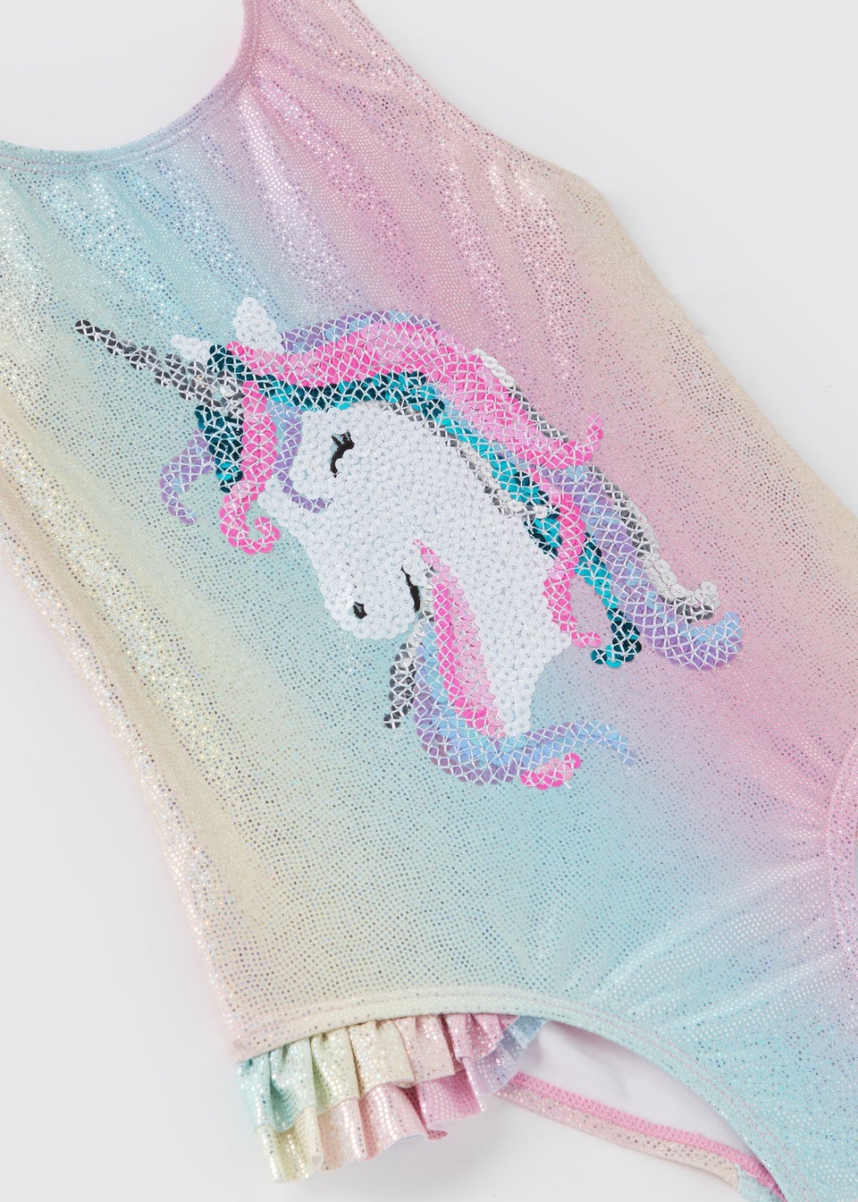 Girls Pink Unicorn Swimsuit (1-7yrs)