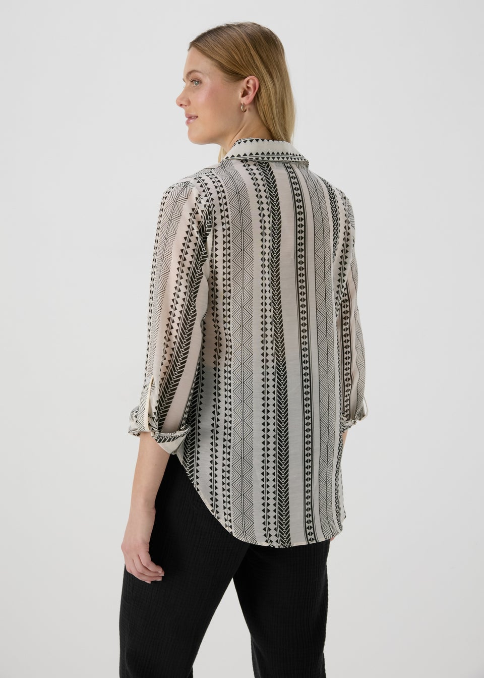 Beige Aztec Cotton Shirt