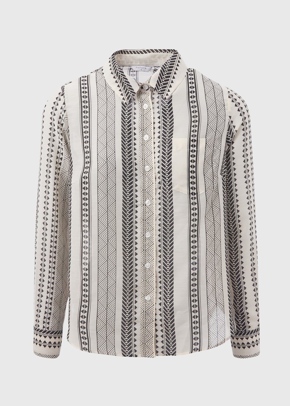 Beige Aztec Cotton Shirt