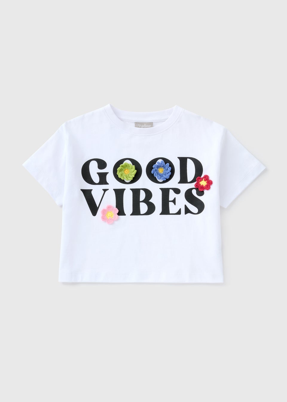 Girls Whites Good Vibes T-Shirt (7-13yrs)