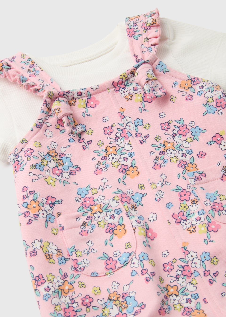 Baby Multicolour Floral Dungaree (Newborn-23 mths)