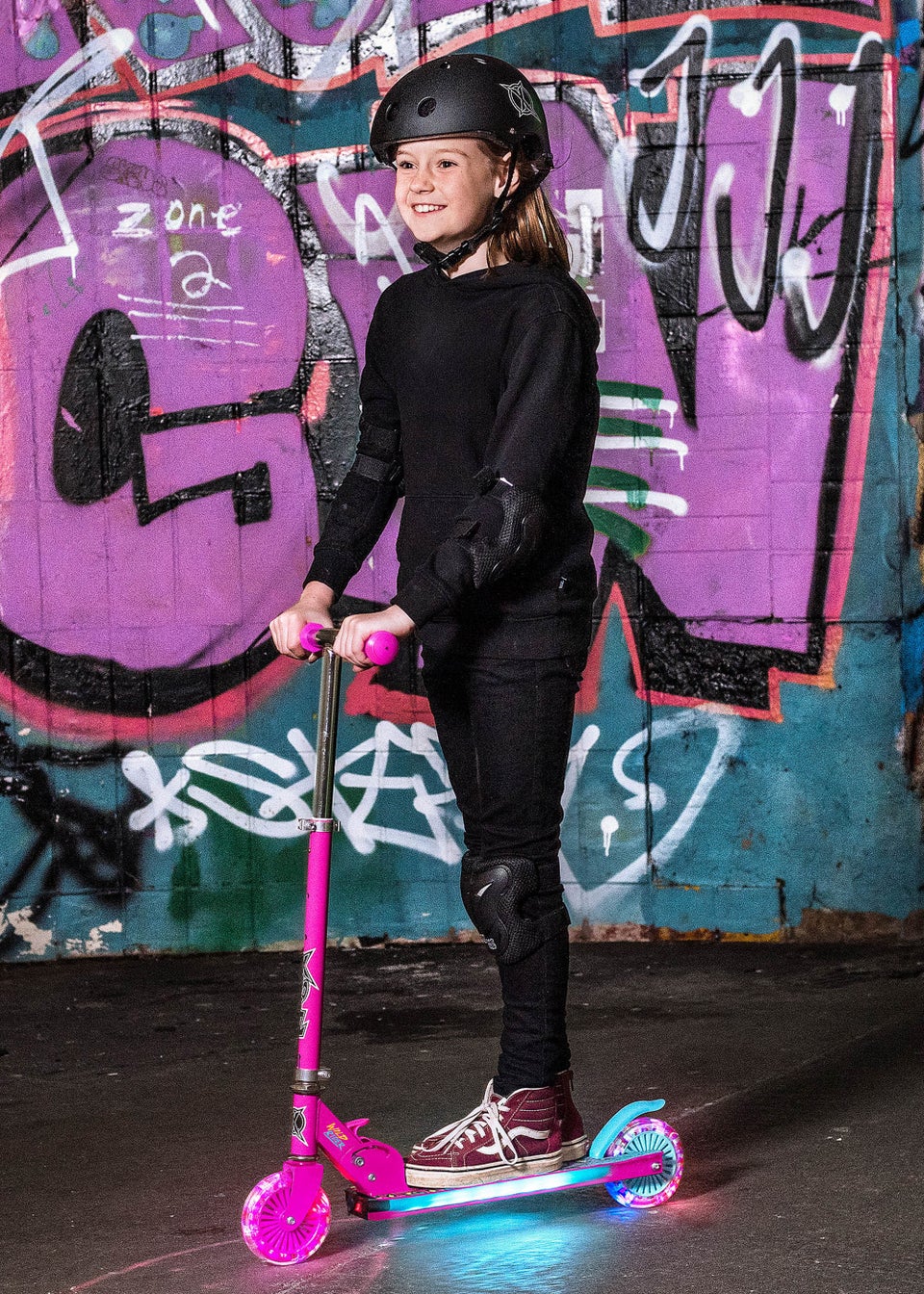 Xootz Wild Rider Led Scooter - Pink