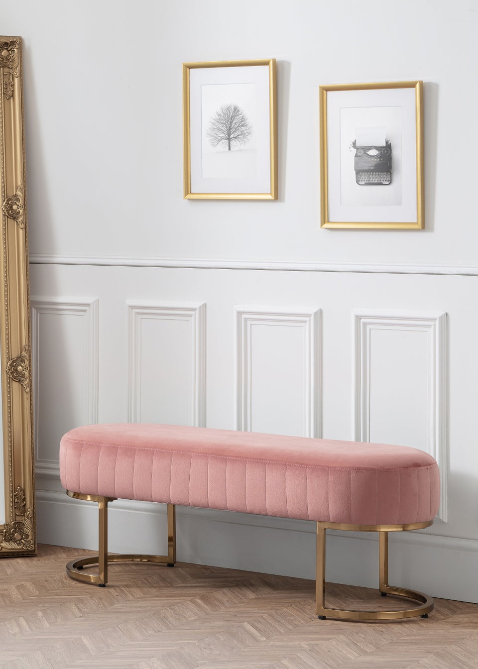 Julian Bowen Harrogate Bench - Pink (42 x 117.5 x 42.5 cm)
