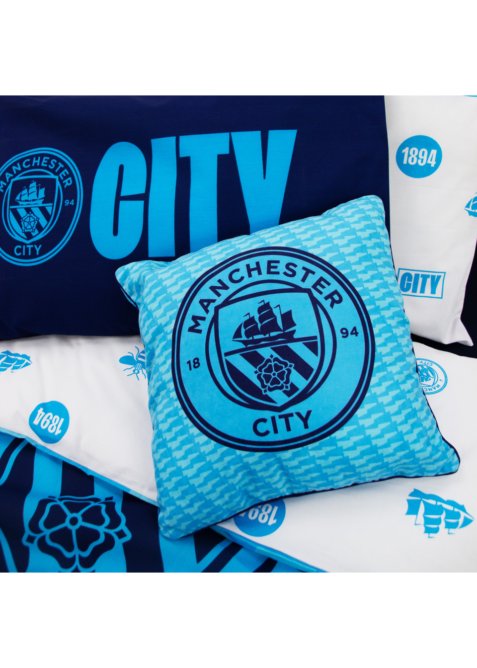 Man City FC Crestcol Square Cushion (40cm x 40cm)