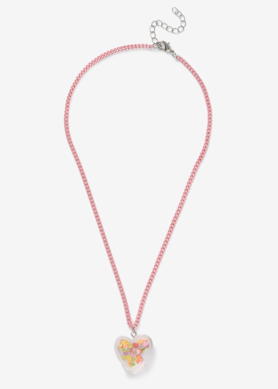 Kids Multicoloured Heart Shaker Necklace
