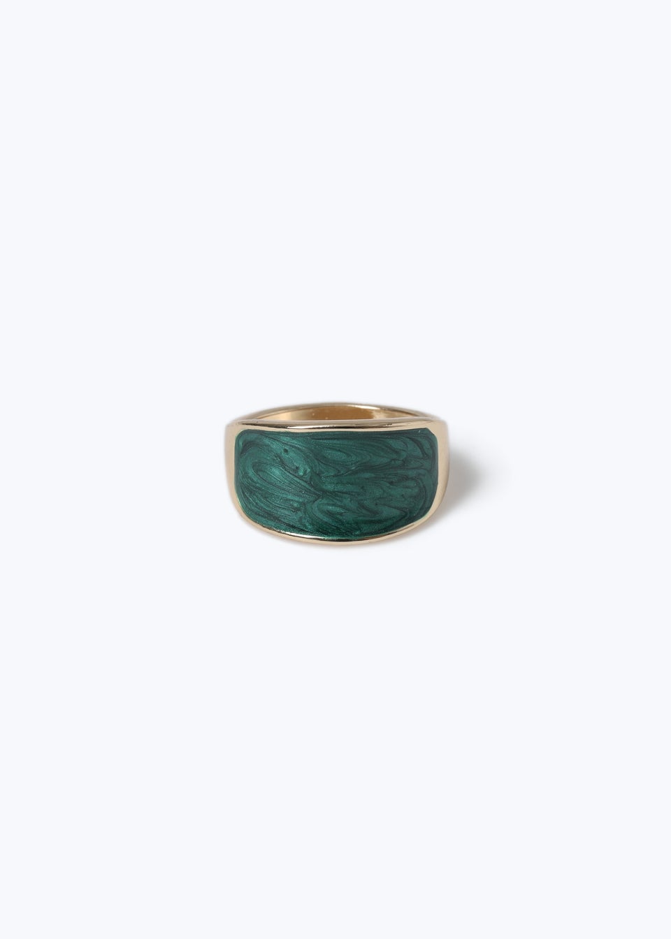 Muse Green Enamel Ring