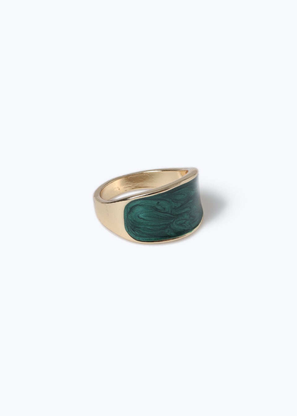Muse Green Enamel Ring