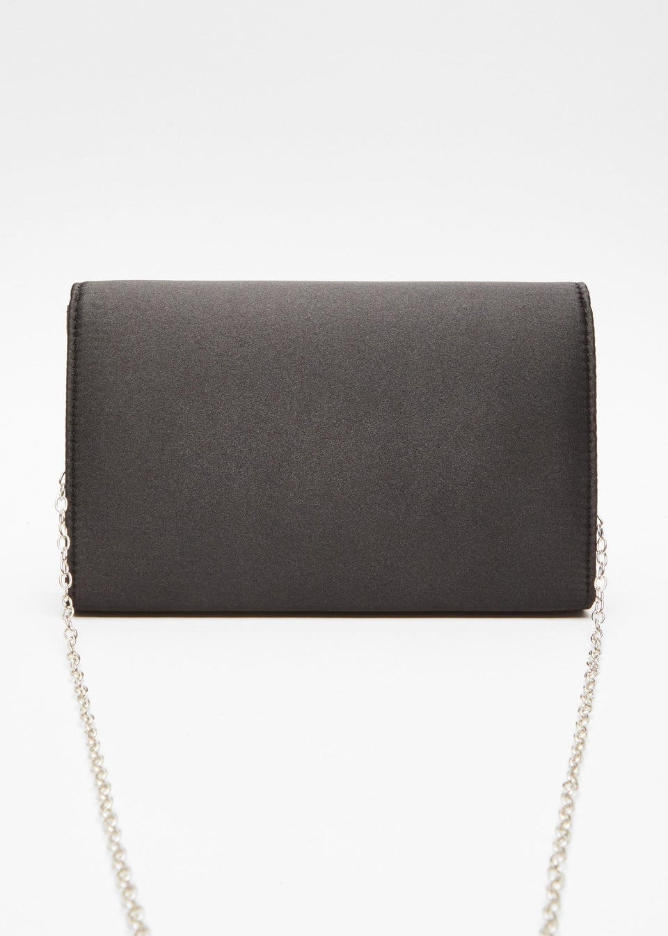 Quiz Black Diamante Trim Clutch Bag