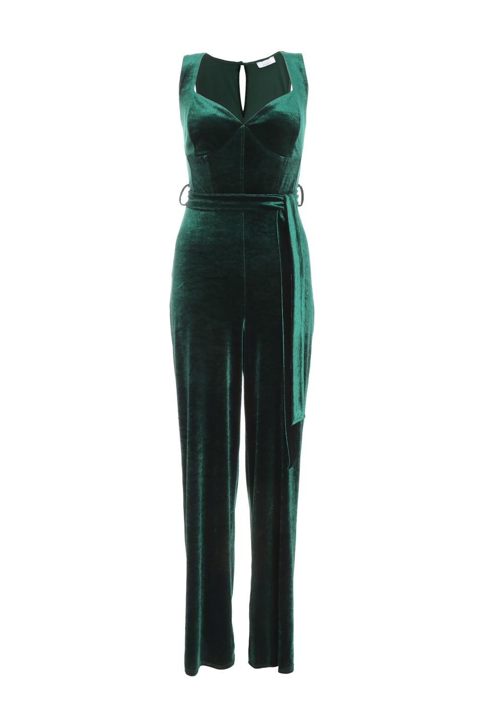 Quiz Green Velvet Palazzo Jumpsuit Matalan