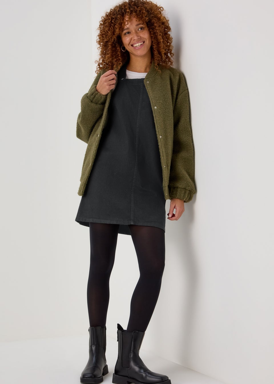 Black Pinafore Dress Matalan