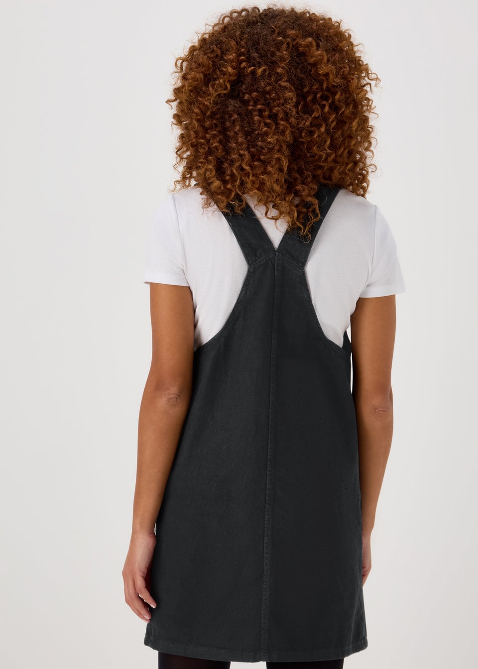 Matalan black denim pinafore clearance