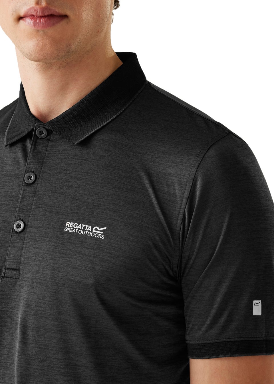 Regatta Black Remex Polo Shirt