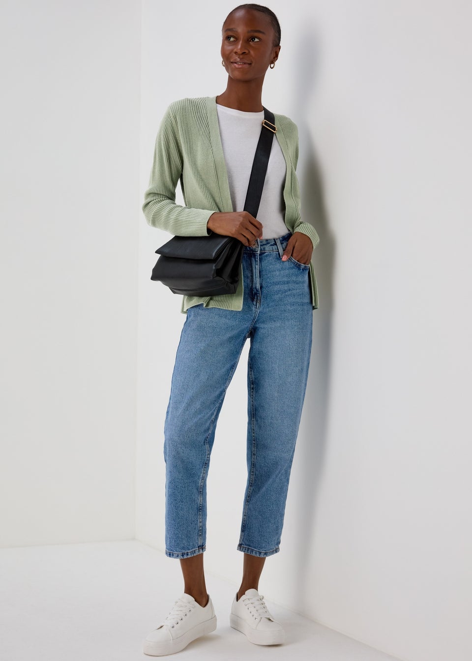 Khaki Soft Touch Ribbed Cardigan