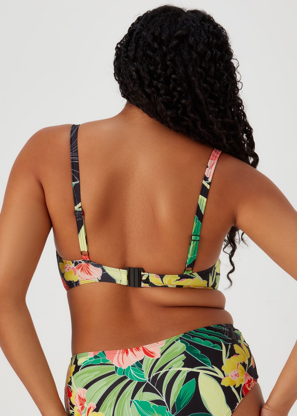 Multicoloured Floral Print Bikini Top