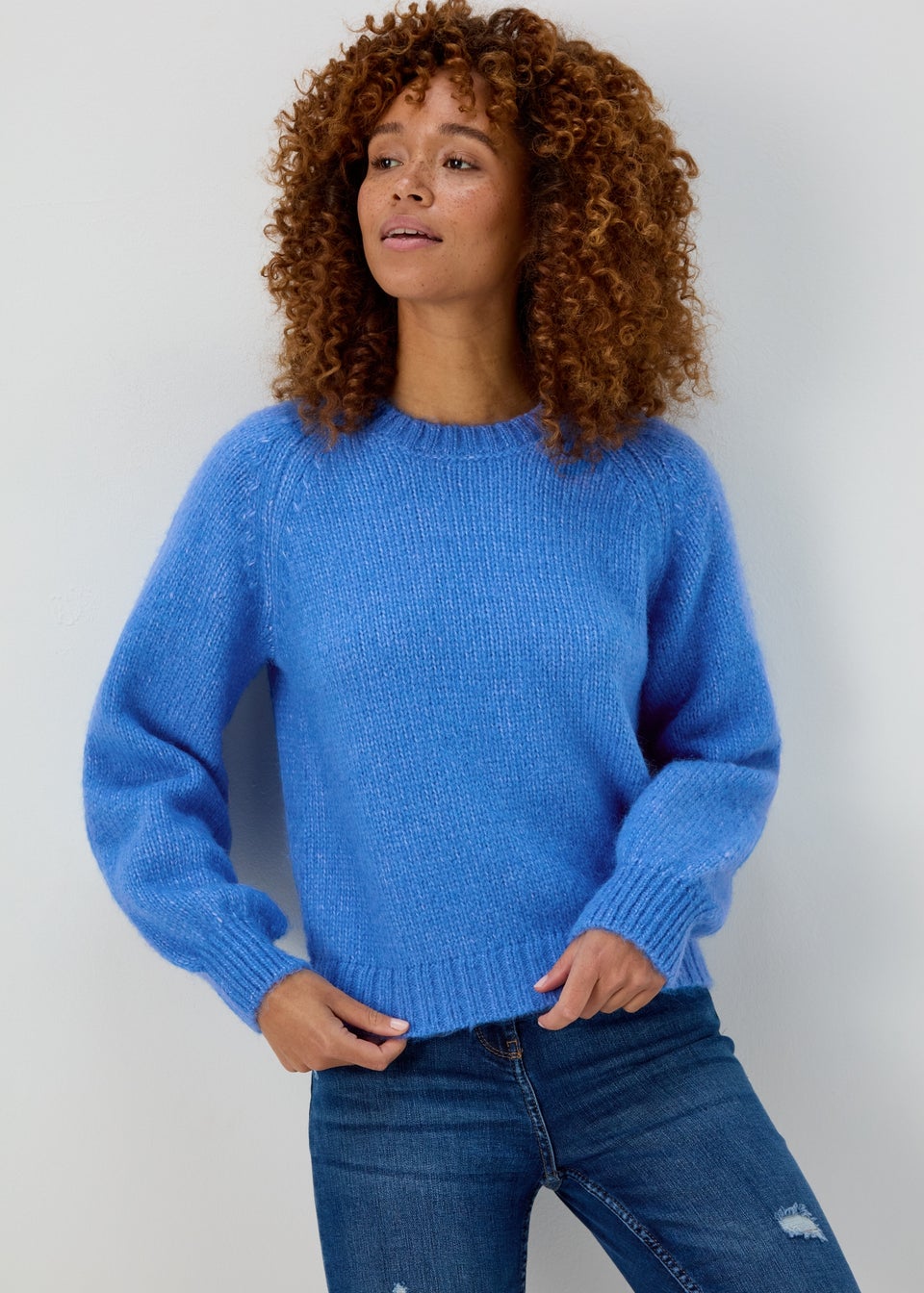 Blue Twist Jumper - Matalan