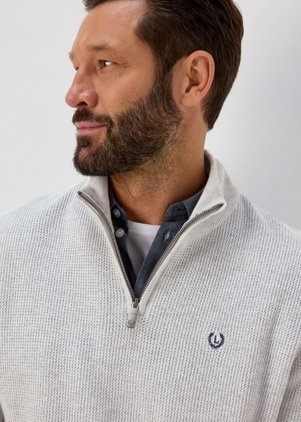 Lincoln Grey 1/4 Zip Sweatshirt