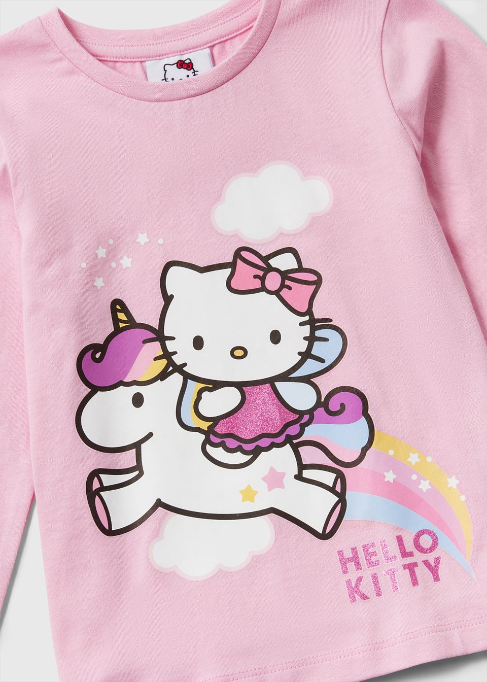 Kids Pink Hello Kitty Print Long Sleeve T-Shirt (12mths-6yrs)